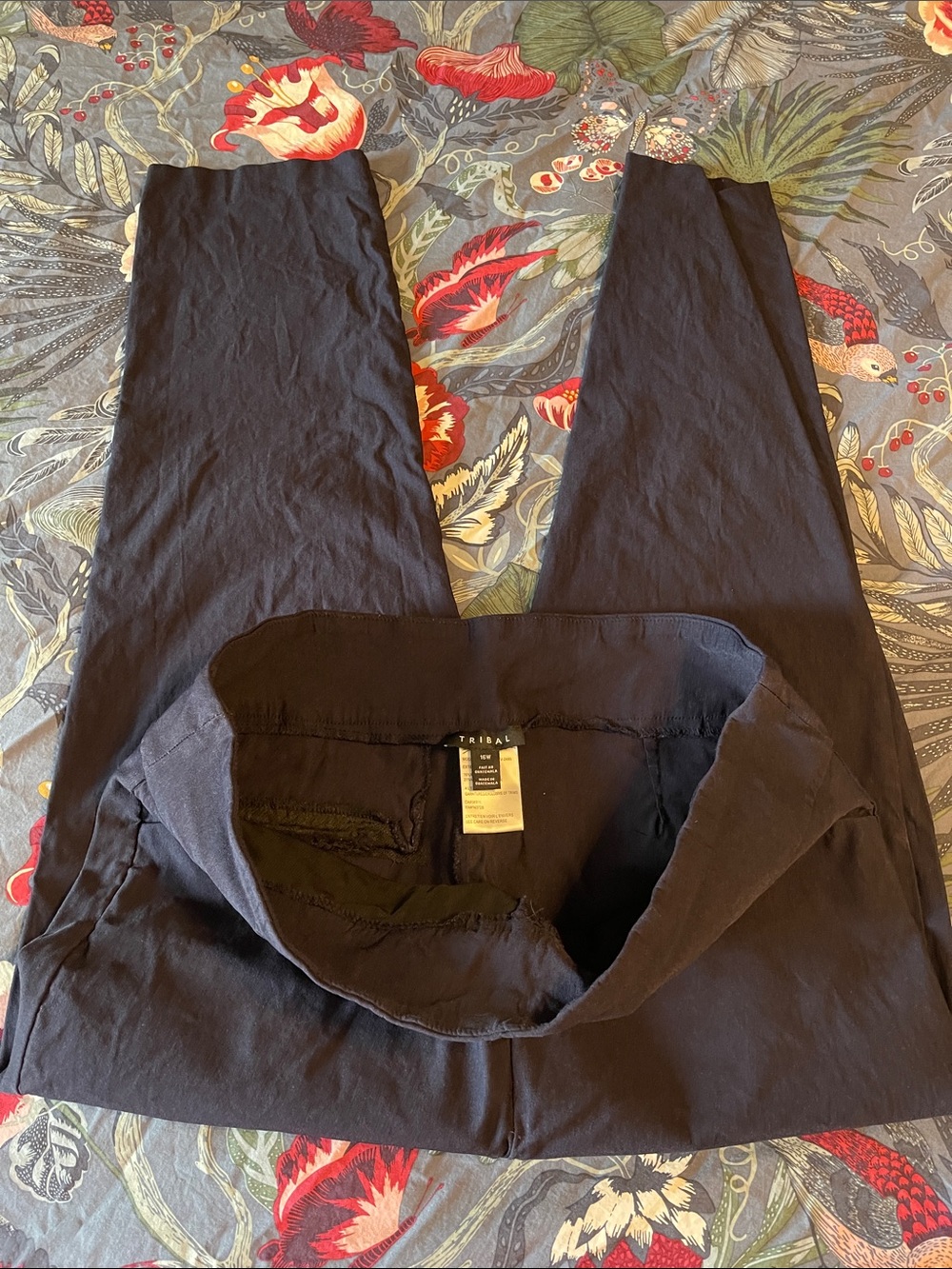 Tribal Straight Leg Pants in Navy - Picture 3 of 4